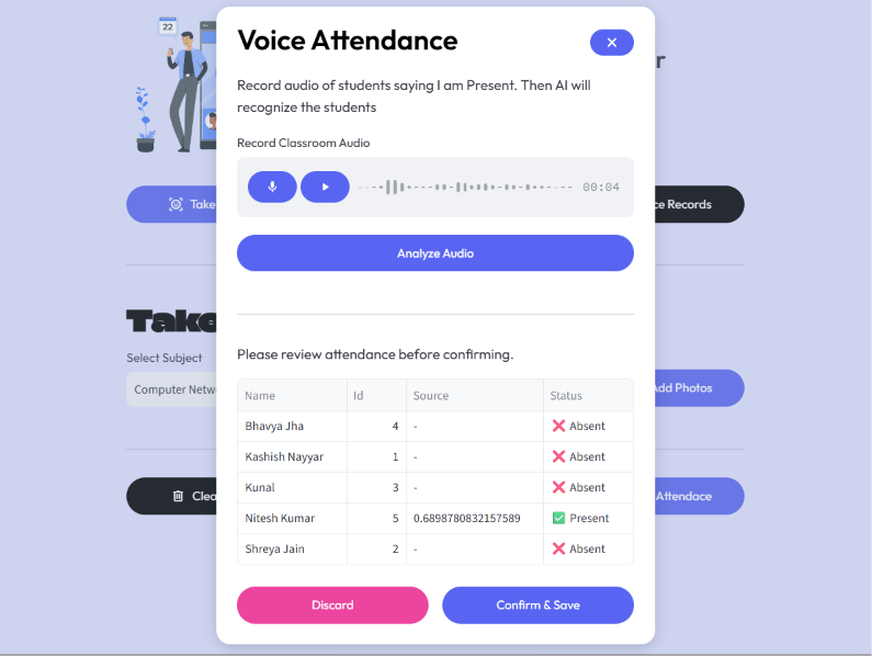 Voice Attendance